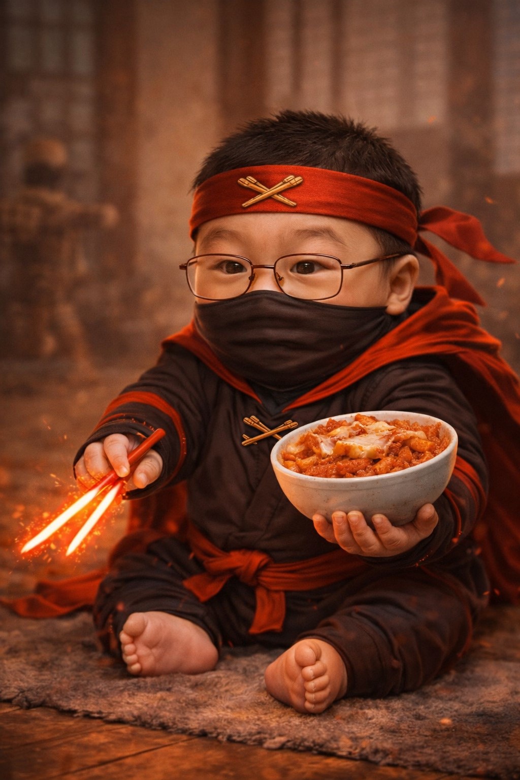 Early days of Dr. Chopsticks on his ziti quest